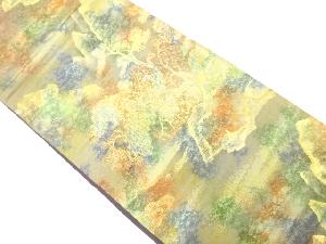 山並に樹木模様織り出し　袋帯